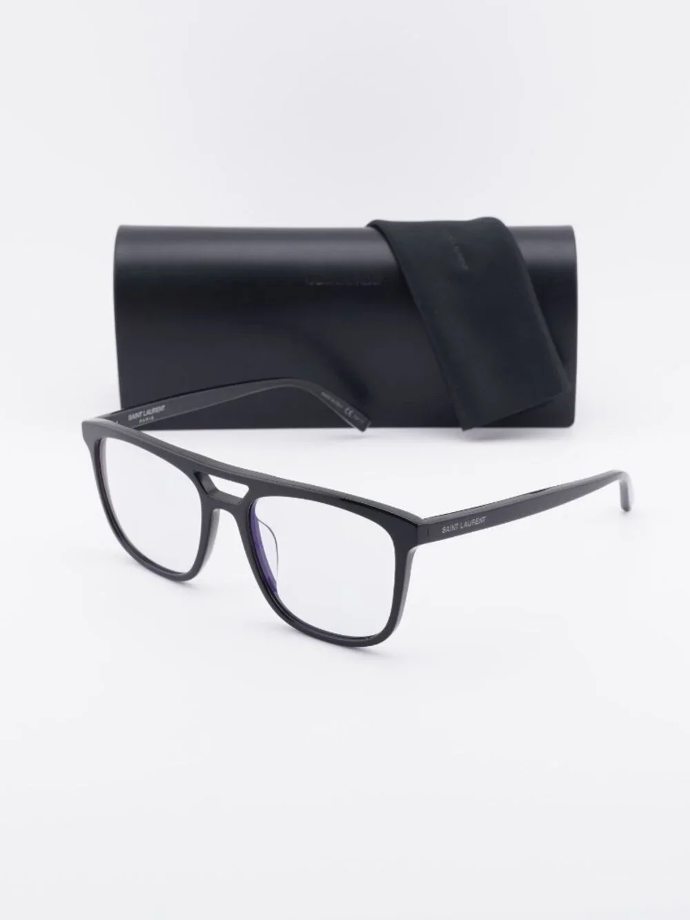 Saint Laurent SL455 005 Square Sunglasses - Black / Grey Photochromic